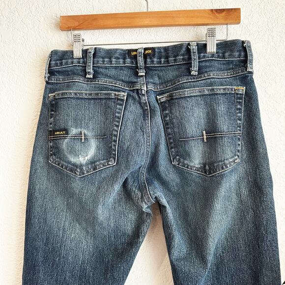 Ariat Rebar Mens M7 Jeans 32/34 Slim Straight Stretch Workwear Cowboy Rodeo - Picture 5 of 8